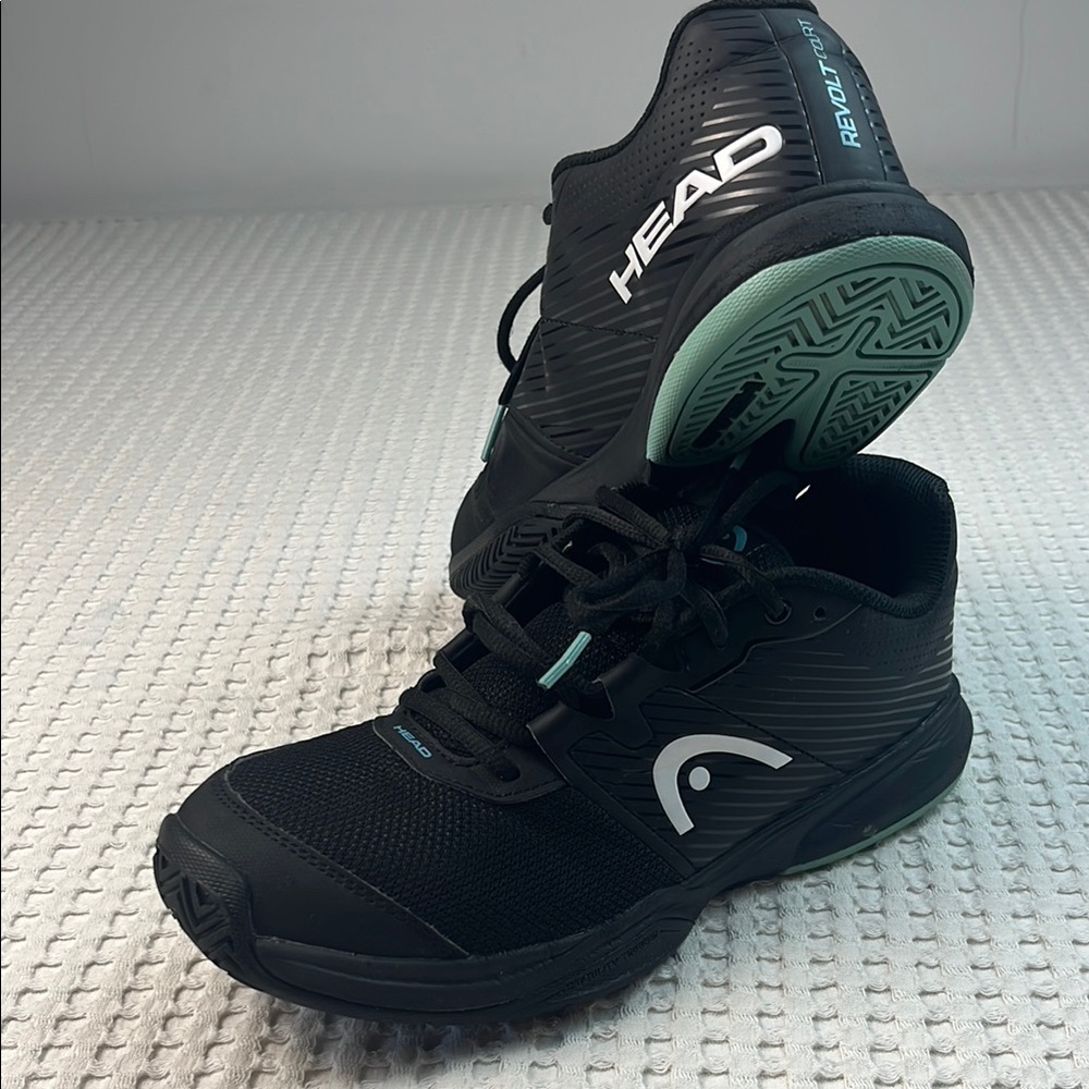HEAD REVOLT COURT MEN TENNIS OR PICKLEBALL SHOES SIZE 8 BLACK PRE OWNED